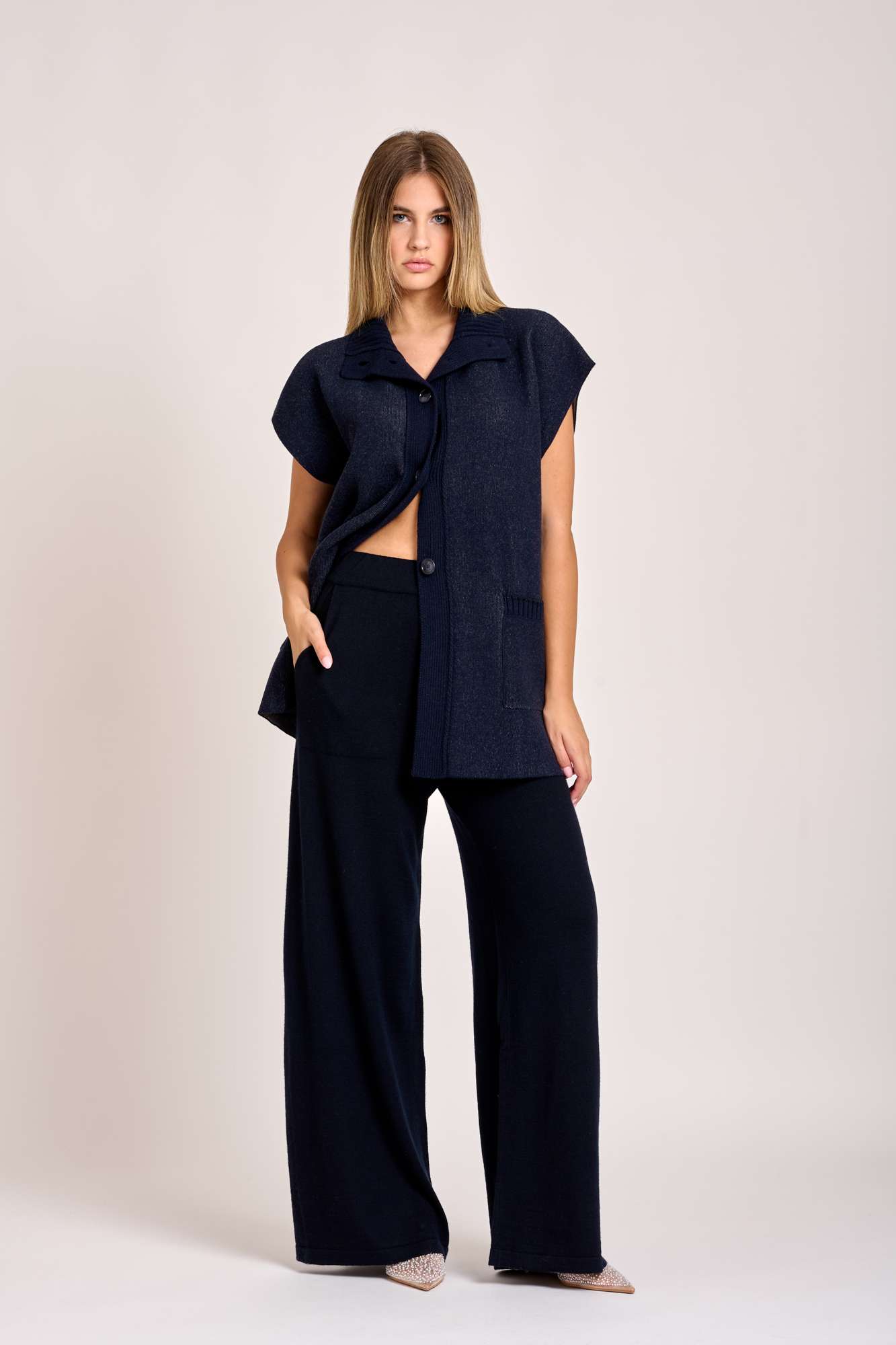 Pantalone Tasche Blu