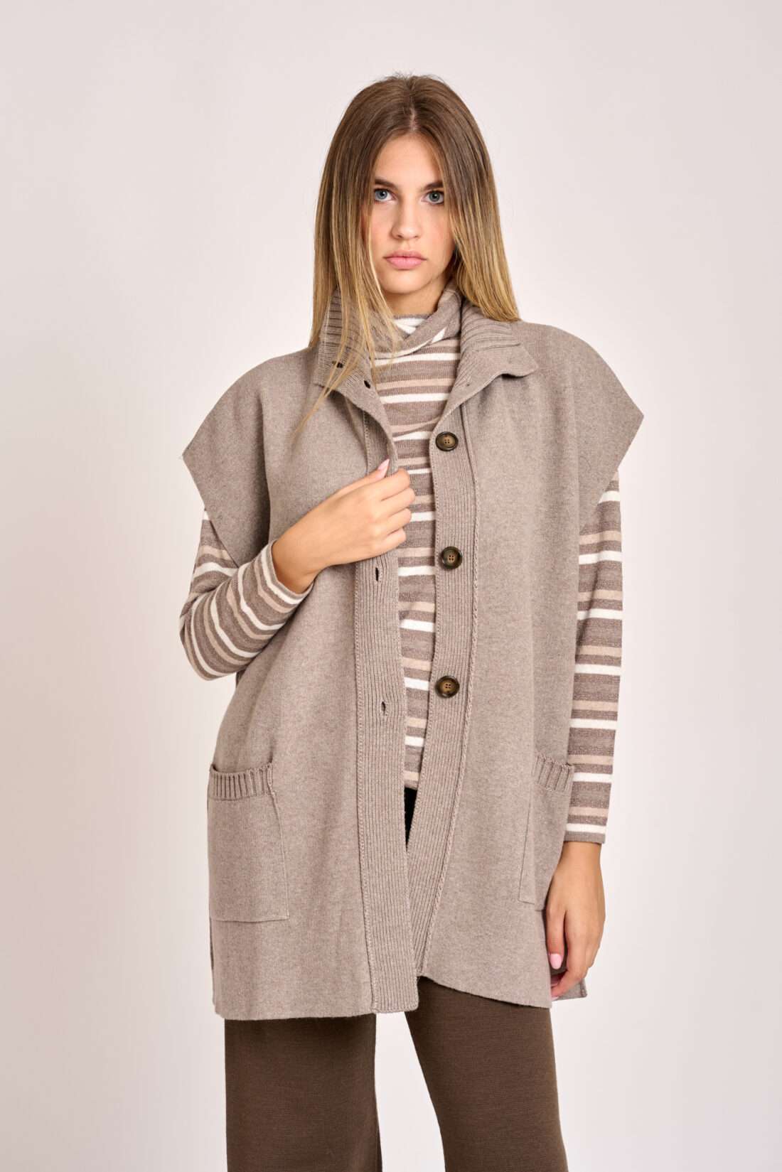 Mantella Cashmere Fango - immagine 2