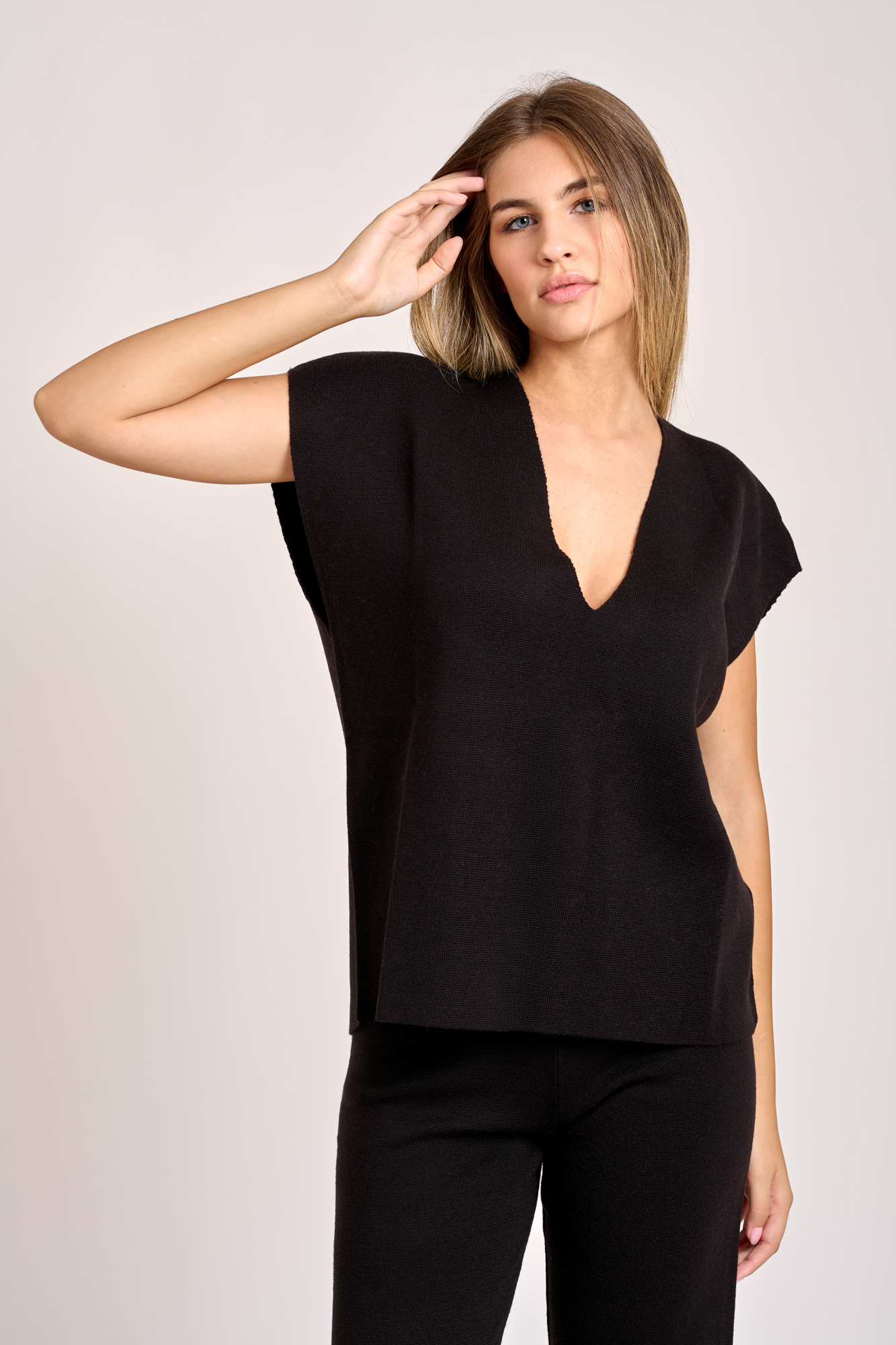 Gilet Scollo Nero