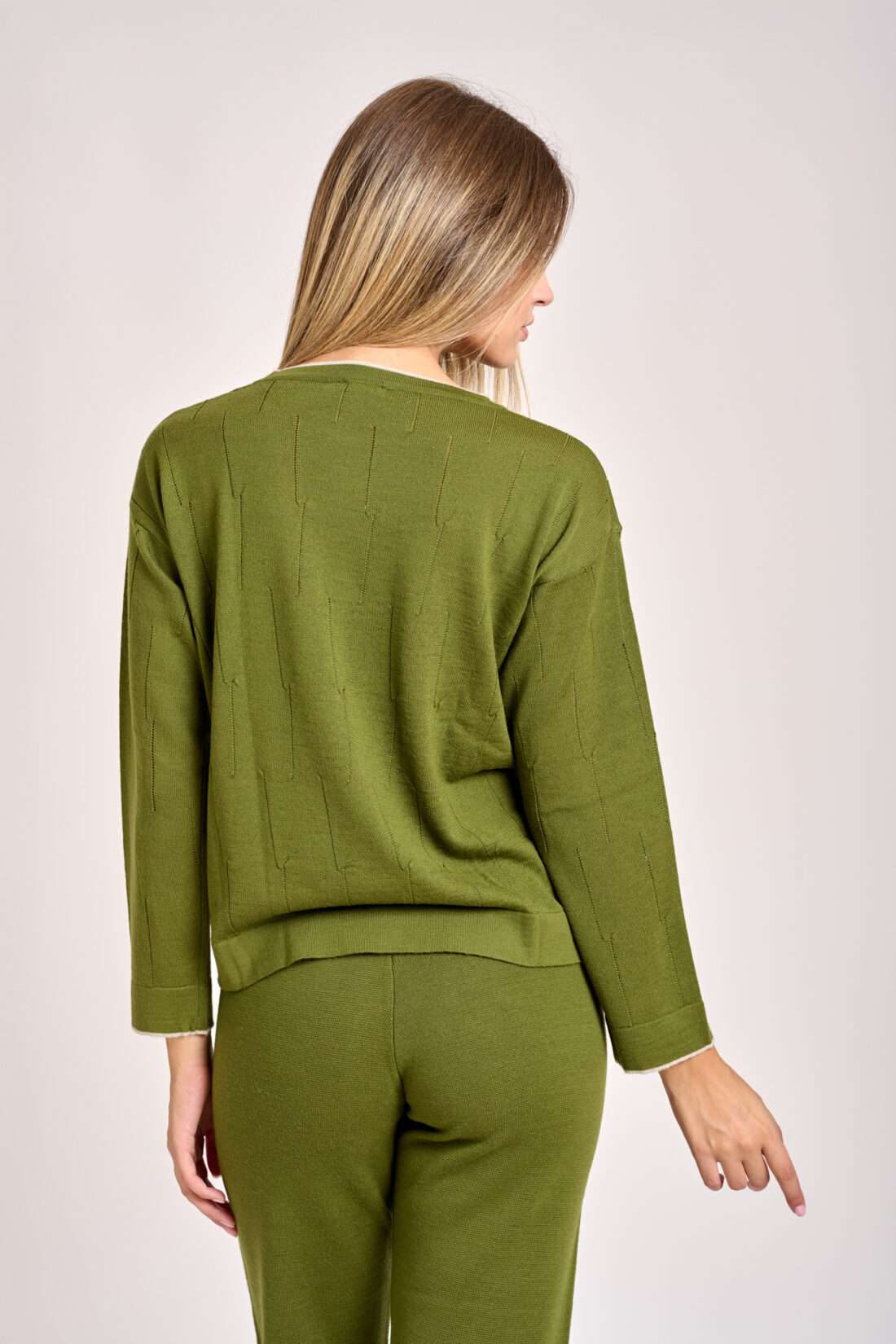 Girocollo Trafori Verde - immagine 2