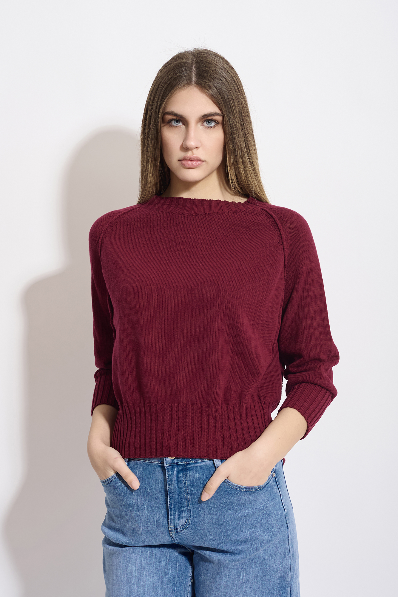 Girocollo filo magenta